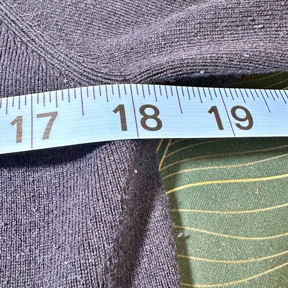 Armani Collezioni Women Silk Blend Long Sleeves Basic Cardigan Top Navy Blue 12 - Picture 14 of 16